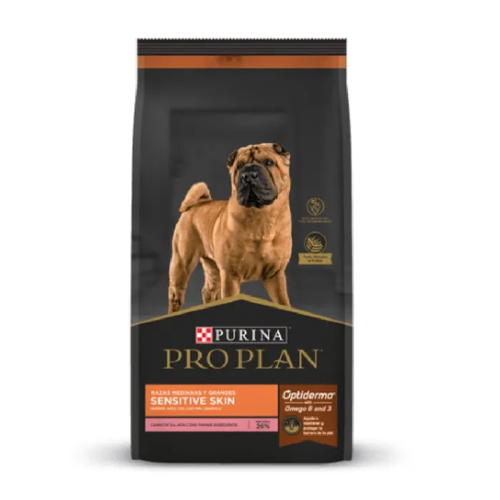 Comida Para Perros Pro Plan Sensitive Skin Razas Medianas y Grandes 3 Kg