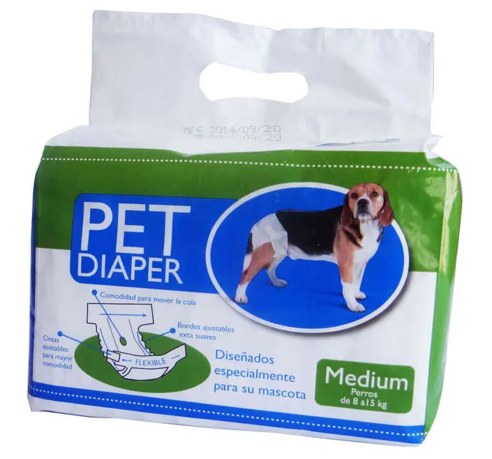 Pañal Pet Diaper Para Peros Talla M 10 Unidades Pañal Pet Diaper Para Peros Talla M  10 Unidades