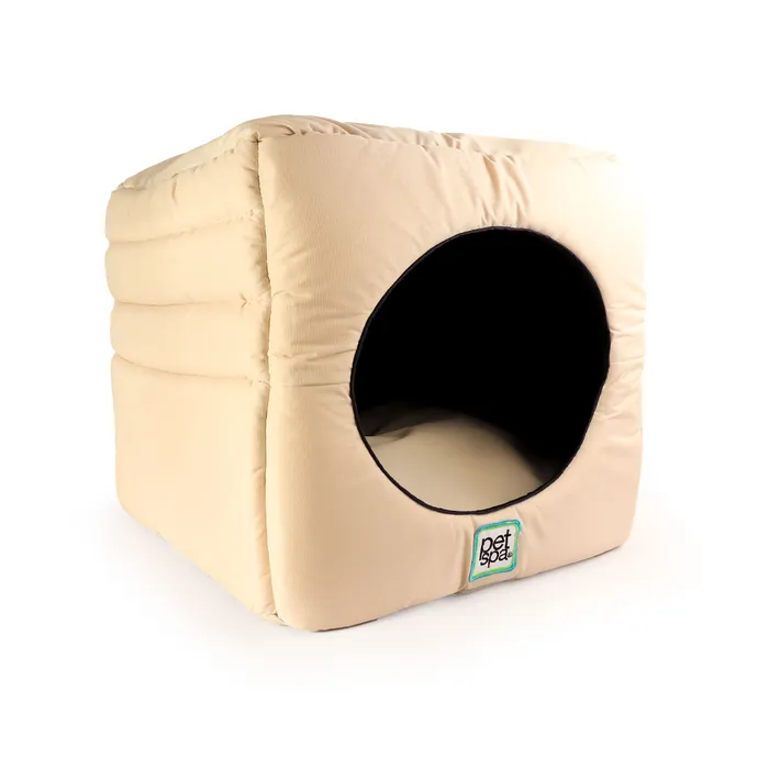 Cama Pet Spa Tipo Cubo 45x45x45 Beige