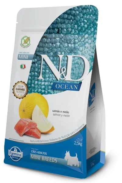 Comida Para Perro N&D Ocean Adult Mini Salmao 0,8 Kg