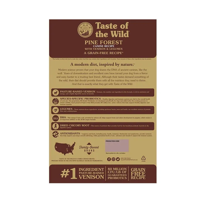 Comida Para Perros Taste Of The Wild Pine Forest 28 LB