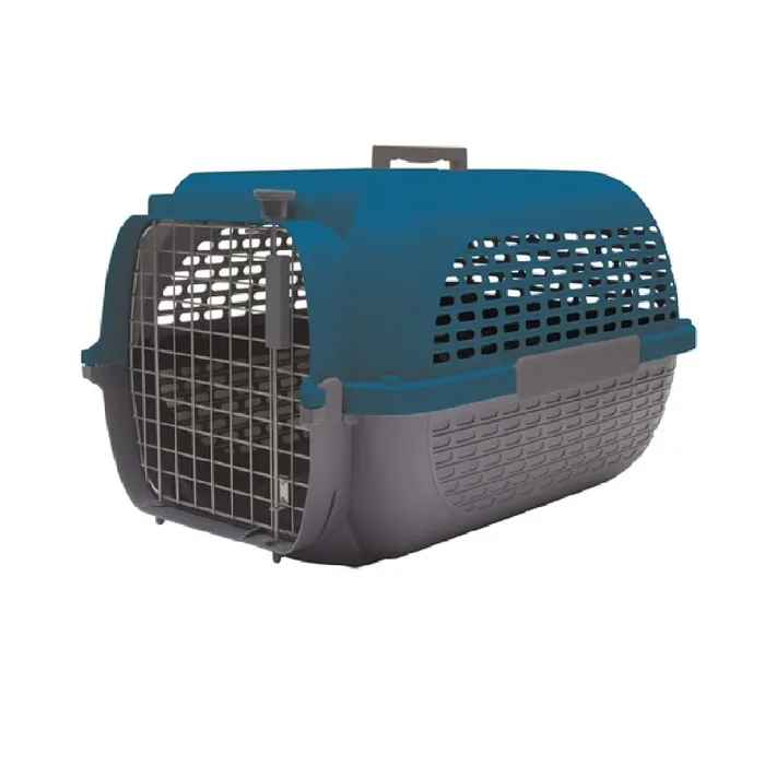 Guacal Para Perros Dogit Base Gris Oscuro y Tapa Azul Talla M