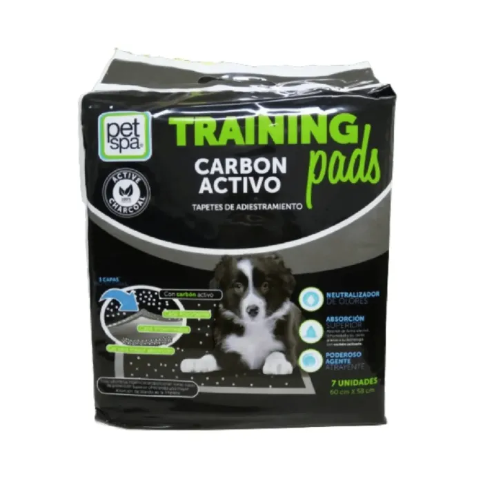 Tapete Para Perros Trainning Pads Carbon Activo X 7 Unidades