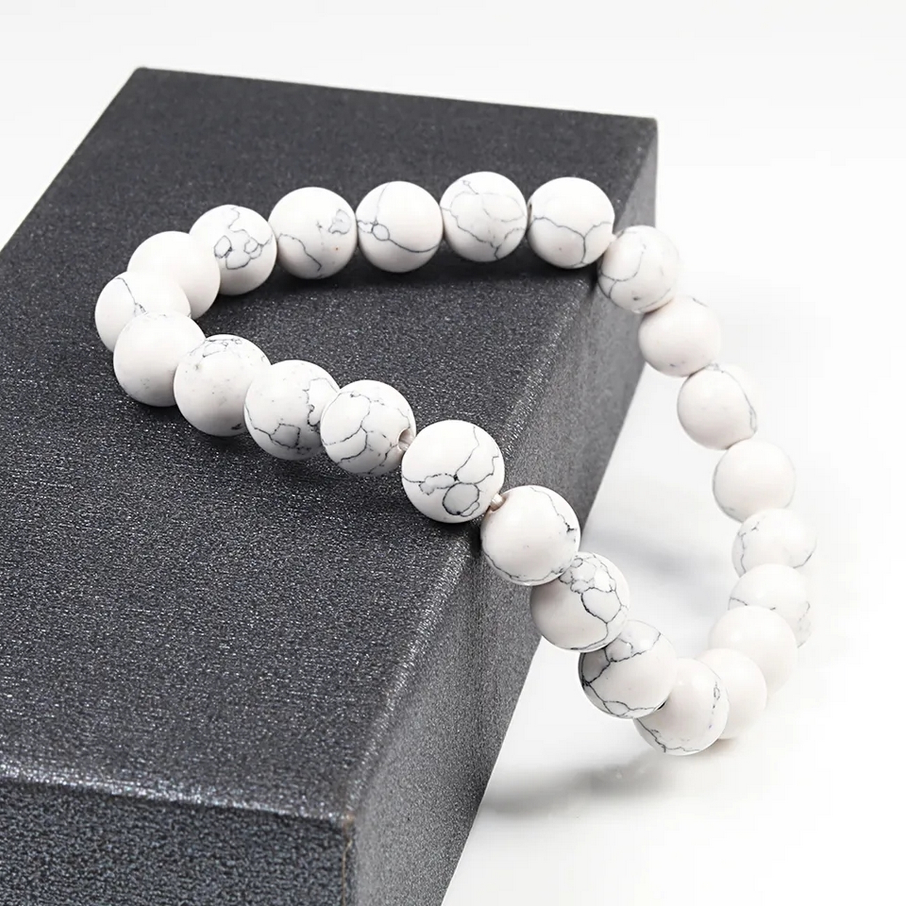 Pulsera Cuarzo Blanco + Estuche