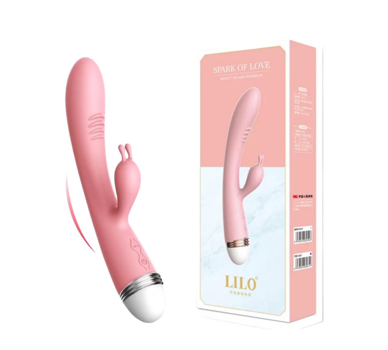Vibrador consolador doble estimulación recargable juguete sexual punto g conejo