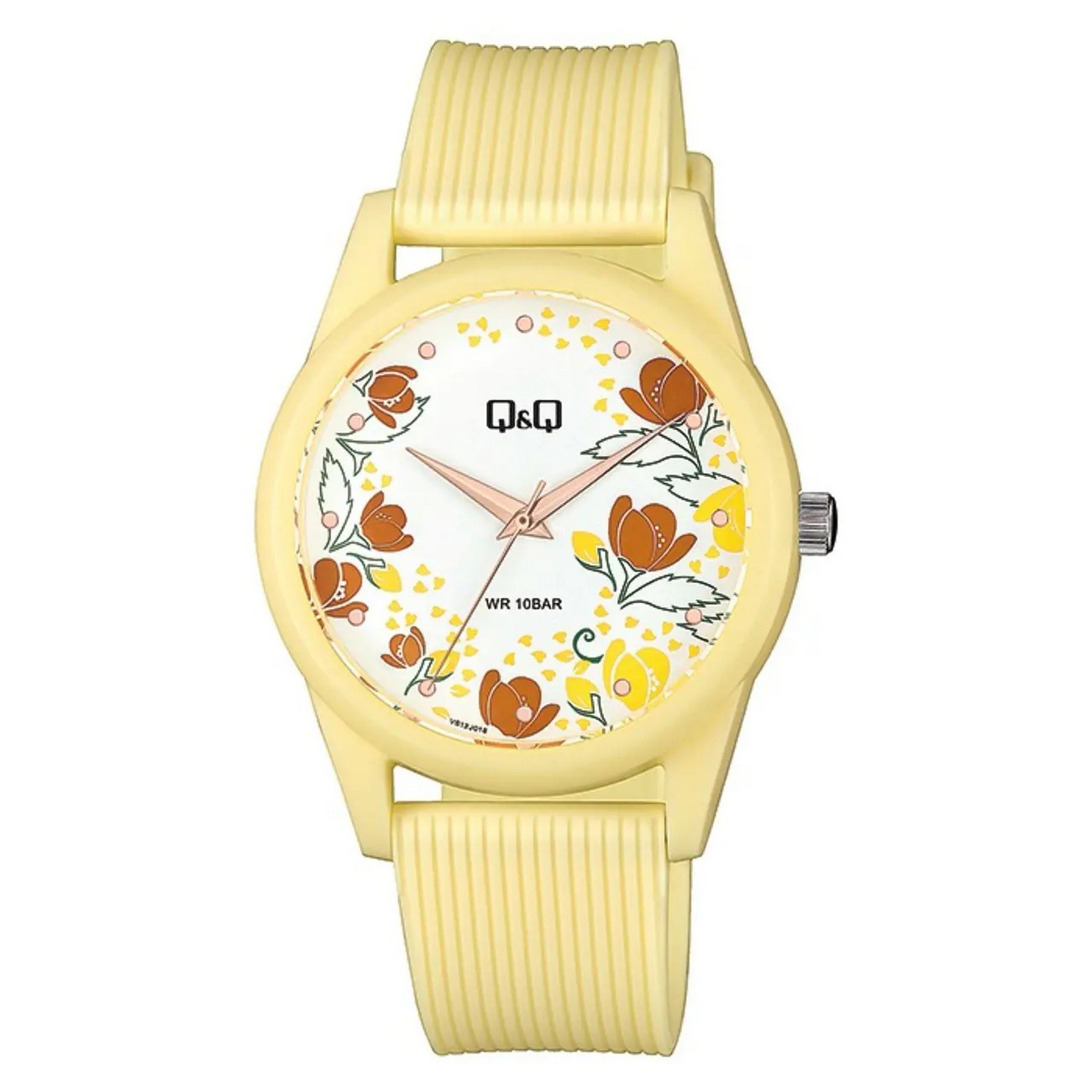 Reloj Q&q Qyq Floral Deportivo Dama Impermeable + Estuche