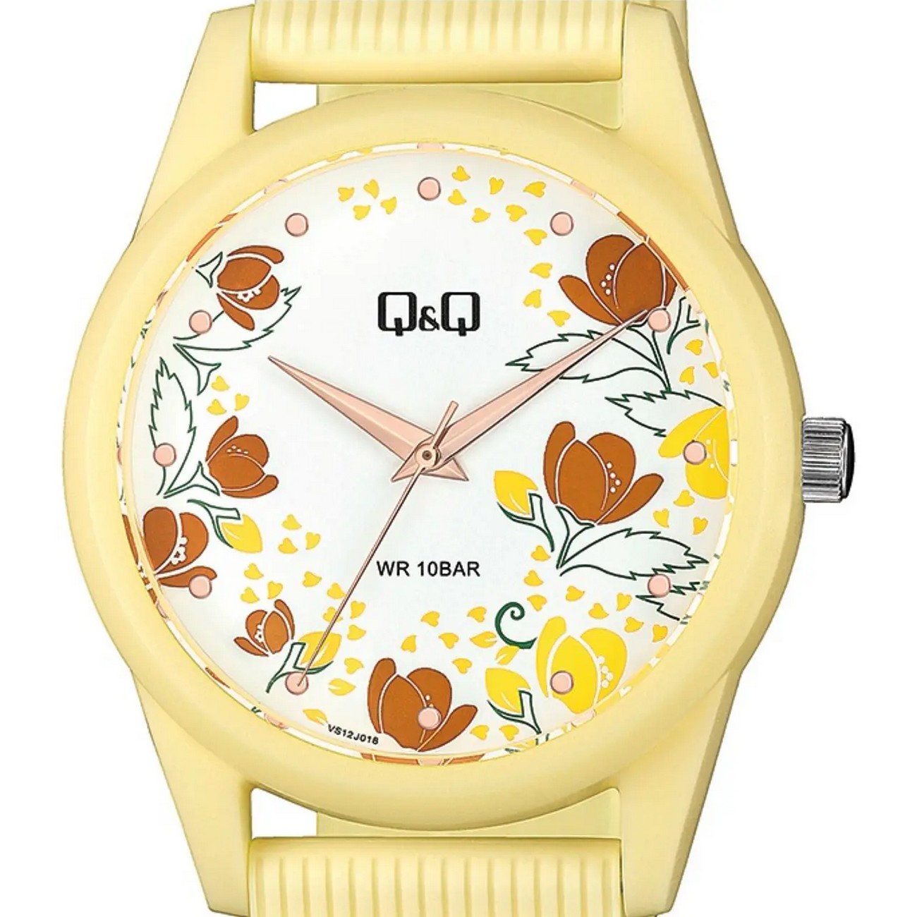 Reloj Q&q Qyq Floral Deportivo Dama Impermeable + Estuche