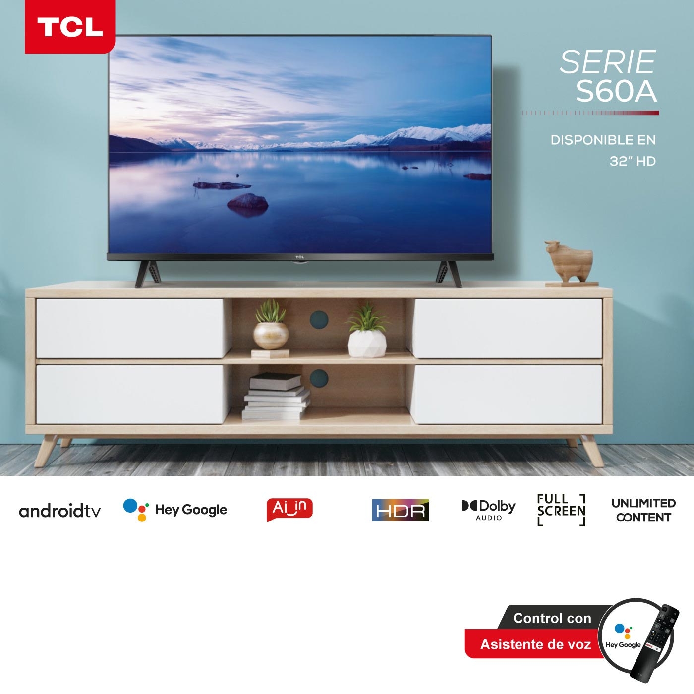 Televisor TCL 32" 32S60A HD LED Smart TV 