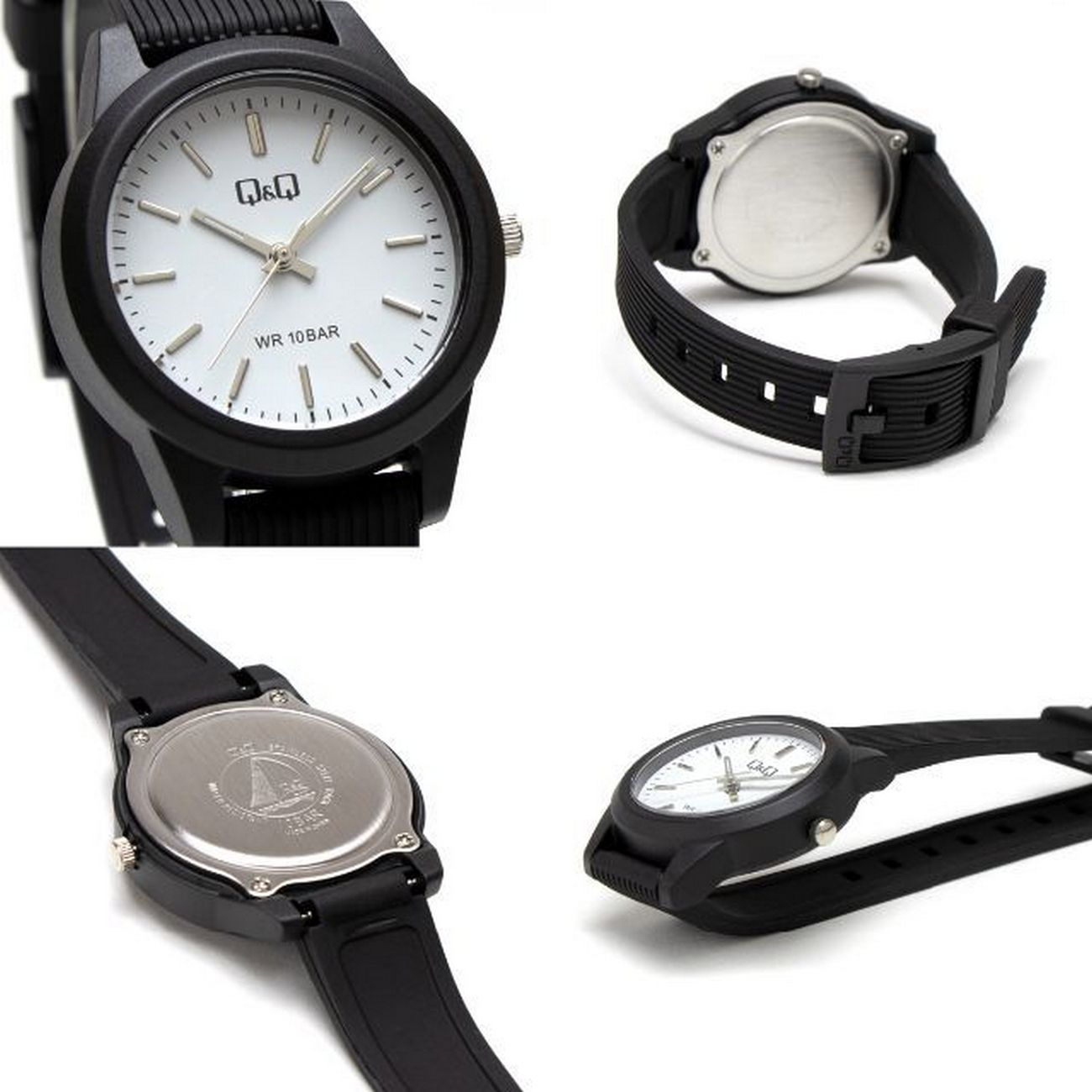 Reloj Q&q Qyq Vs13j003y Deportivo Goma Dama + Estuche 