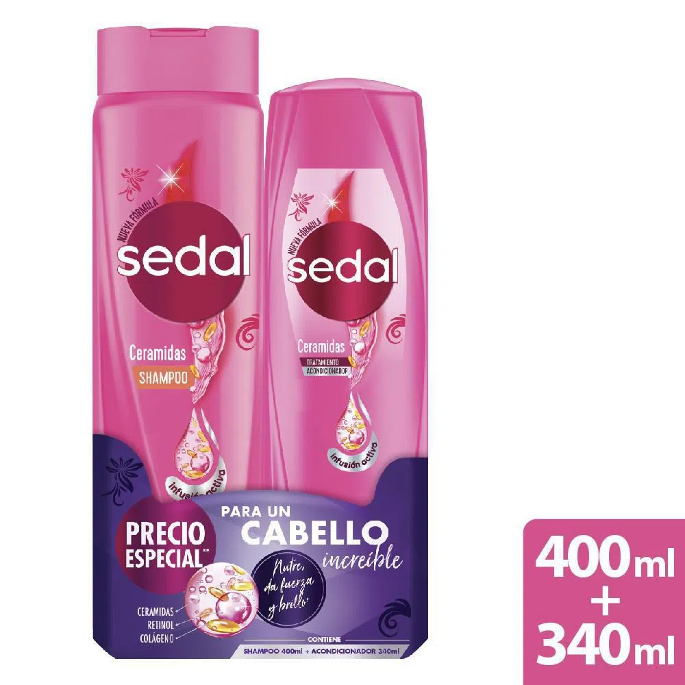 Shampoo Sedal Ceramidas X400Ml+ Acond Ceram 340Ml