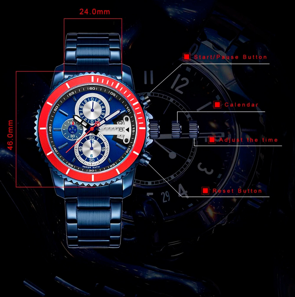 Reloj G-force Original H3843g Cronografo + Estuche