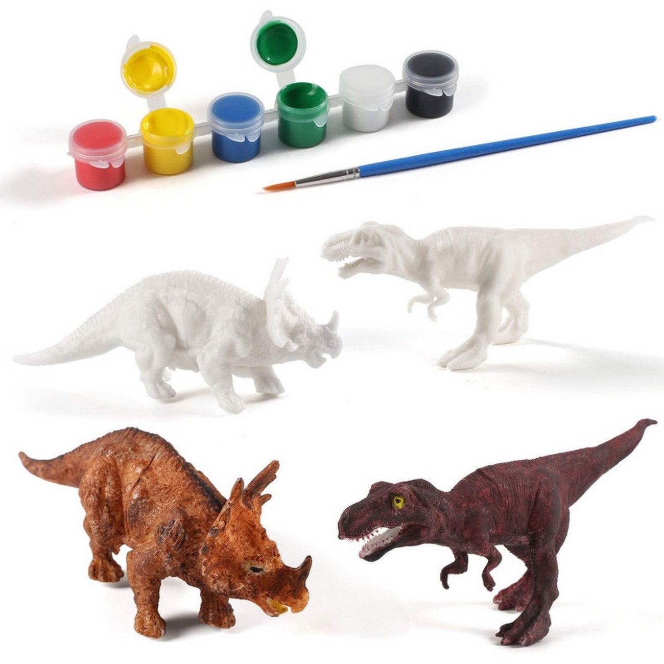 Juguete Dinosaurios Jurassic Pack X 4 Para Pintar Didáctico