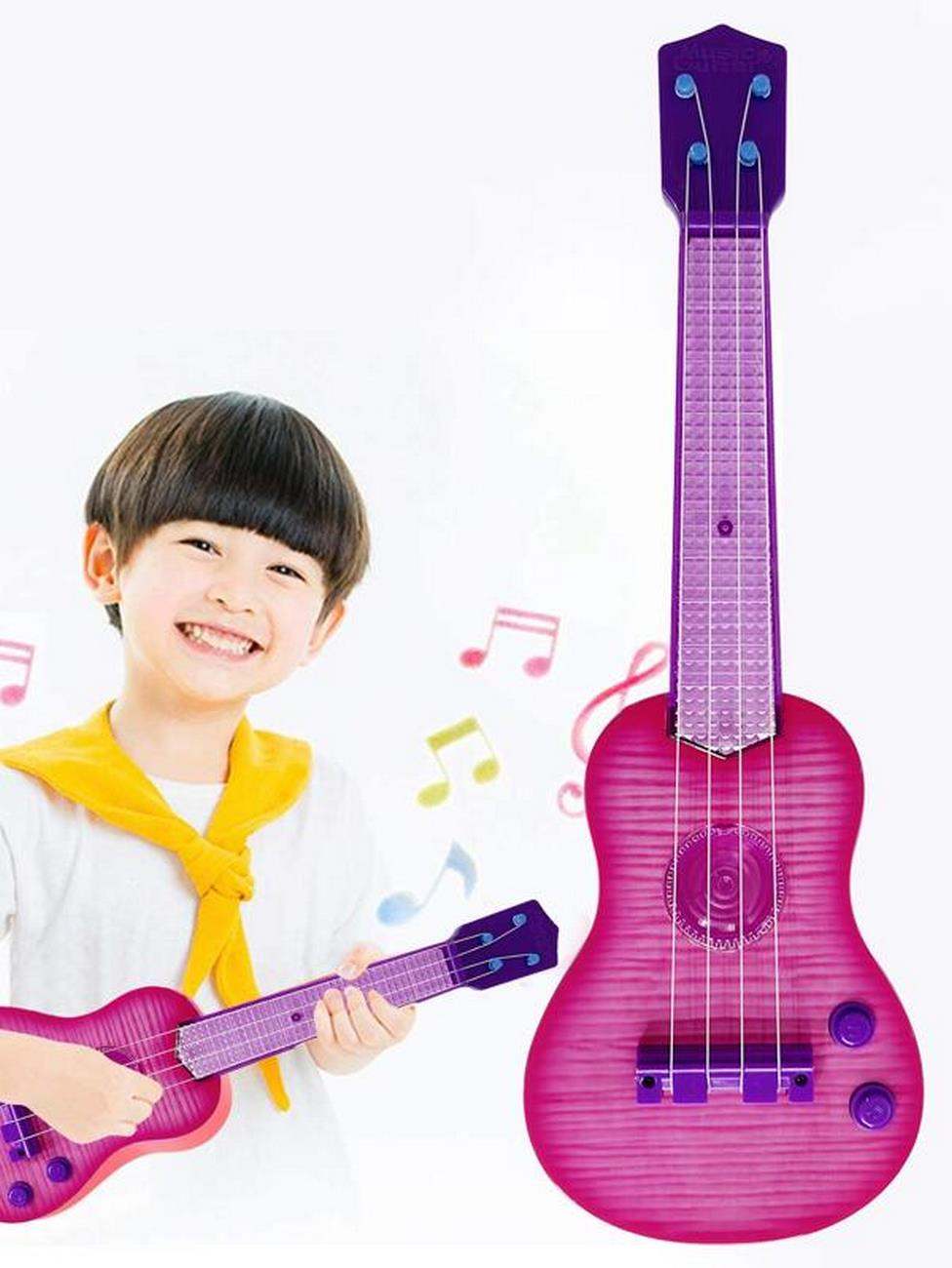 Guitarra Para Niña Juguete Luces + Sonidoregalo + Baterias