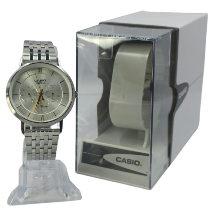 Reloj Casio Hombre Plateado MTP-B300D-7AVDF Caballero 