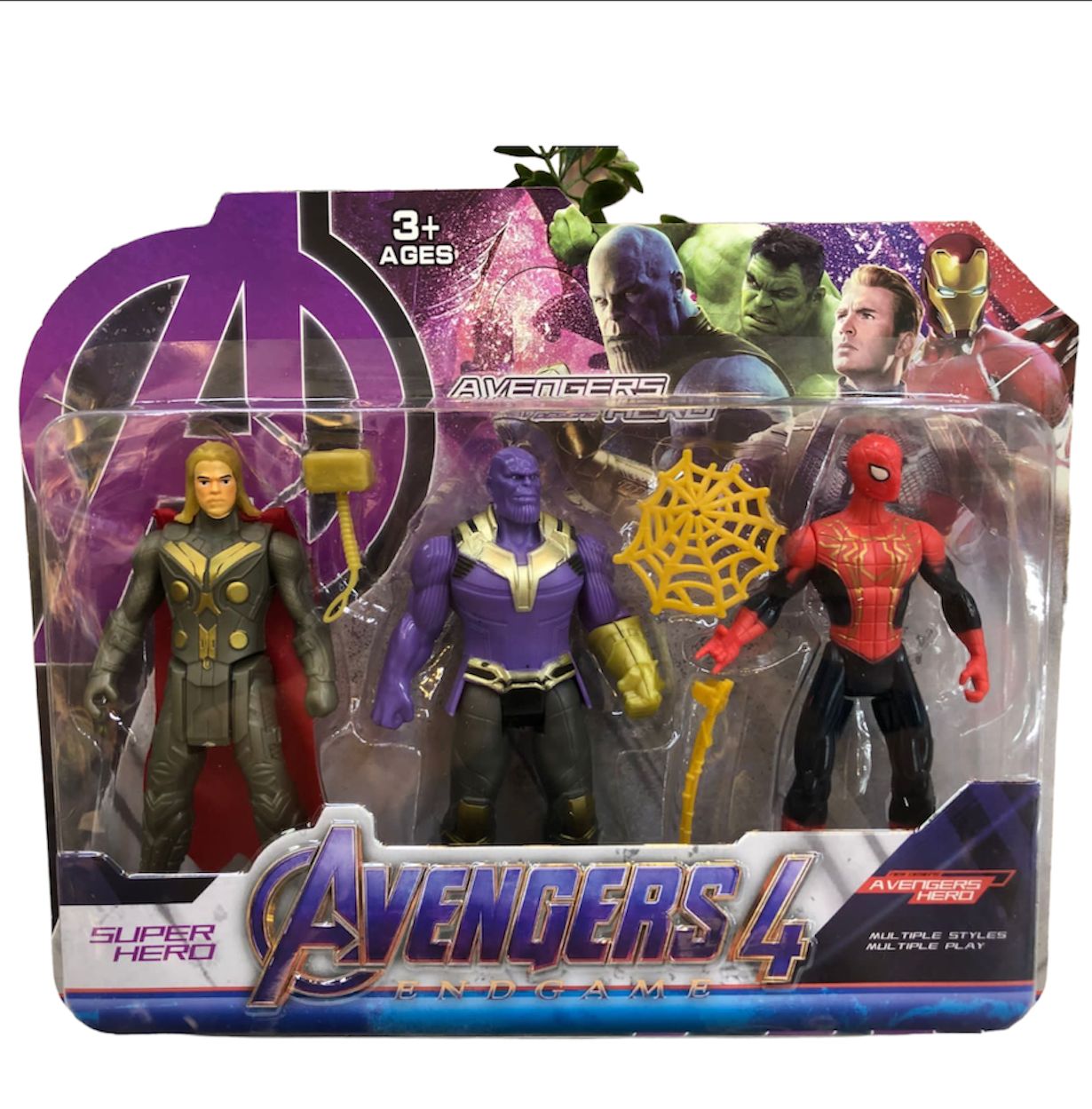 Kit muñecos de avengers 3 unidades