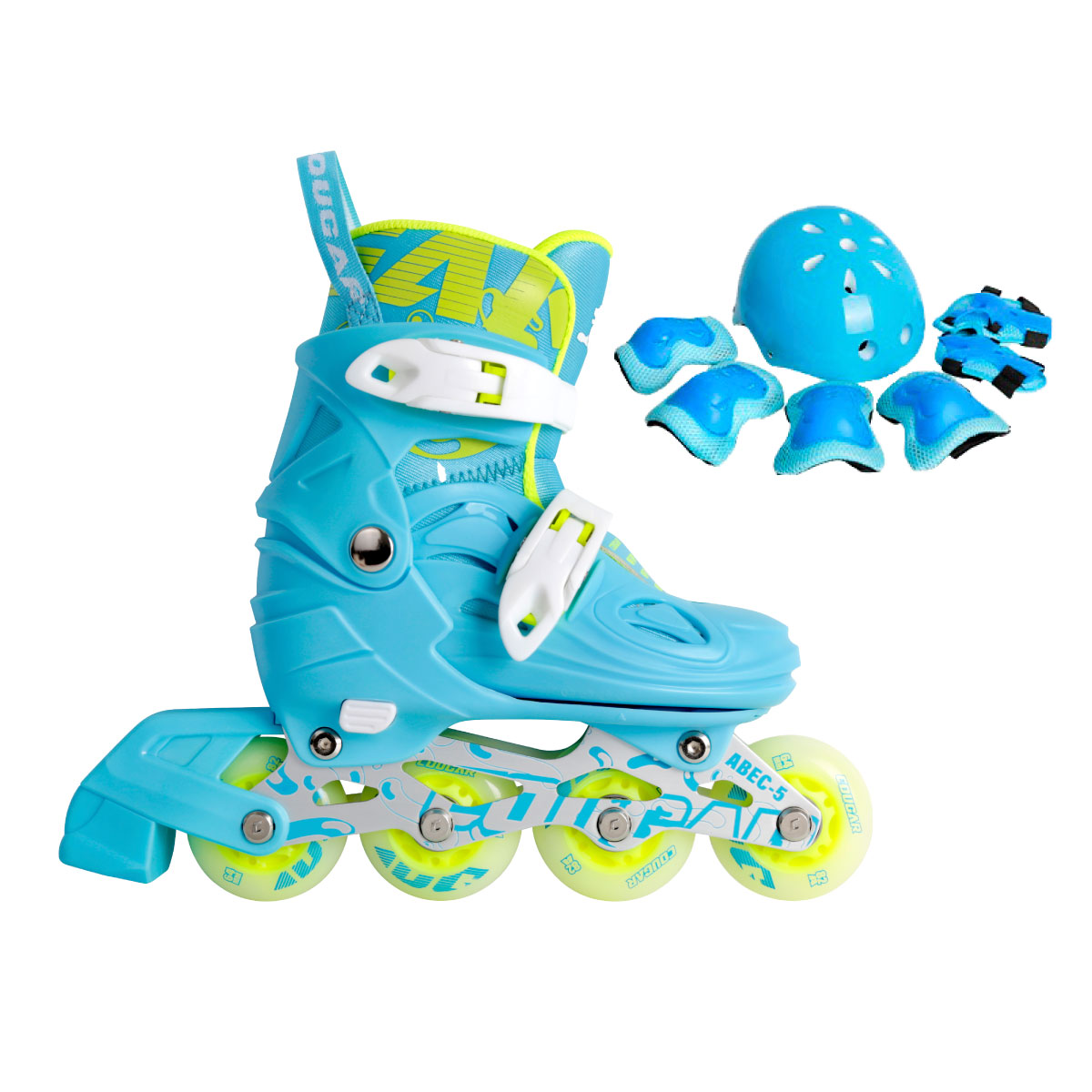 Set de patinaje infantil Cougar MZS807PS  llantas con Luces