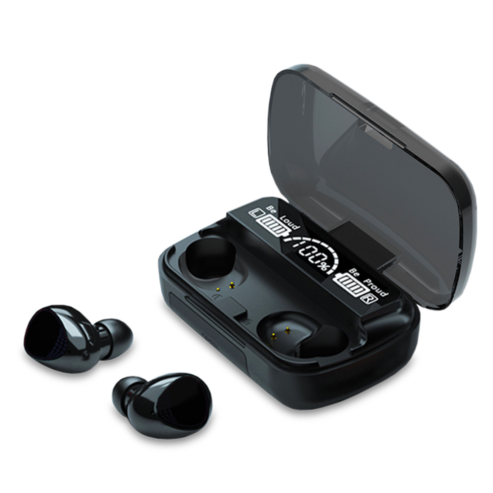 Audífonos In-Ear Gamer Inalámbricos M10 Negro Con Luz Blanco Led