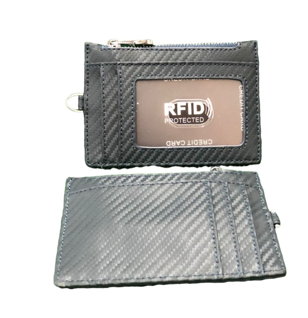 Tarjetero Billetera RFID Con 8 Compartimientos Y Cordon Unisex 12cm 