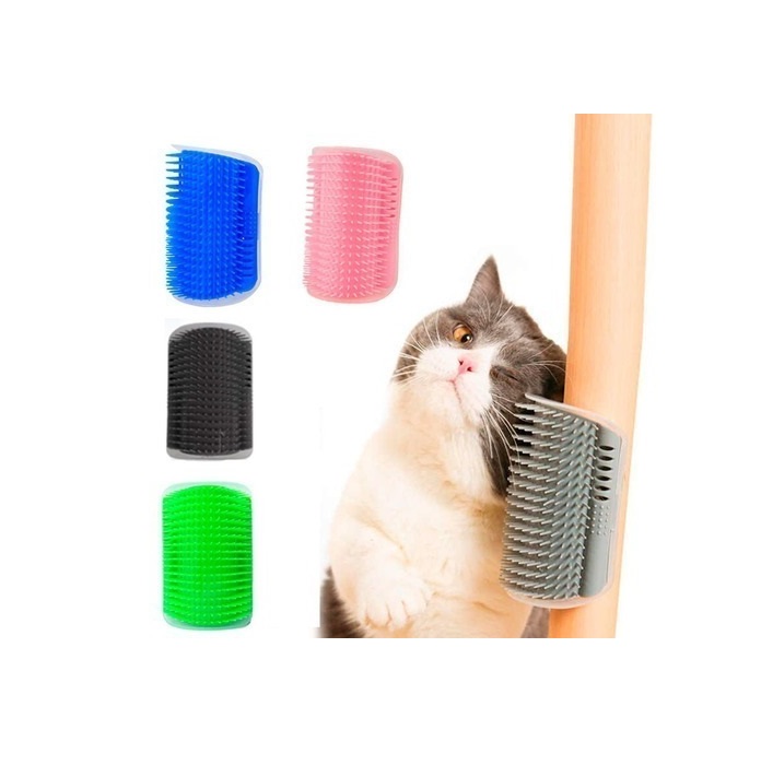 Cepillo Rascador Esquinero Para Gatos + Catnip 13x6cm 