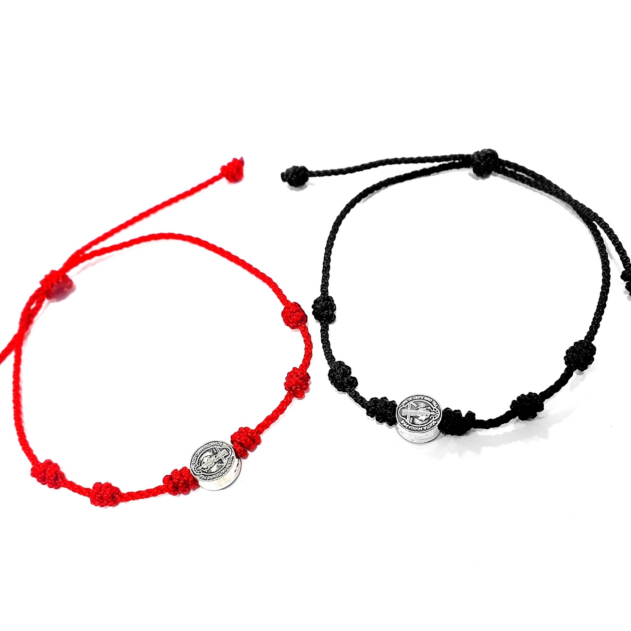 Pulsera Para Pareja San Benito Medalla Proteccion + Estuche