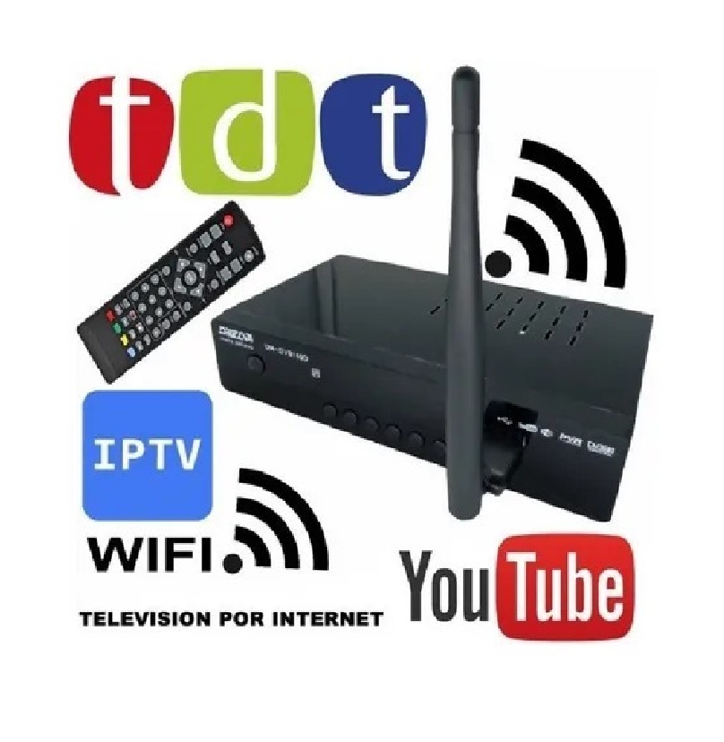 Decodificador Tdt con Wifi Youtube + Antena Wifi  