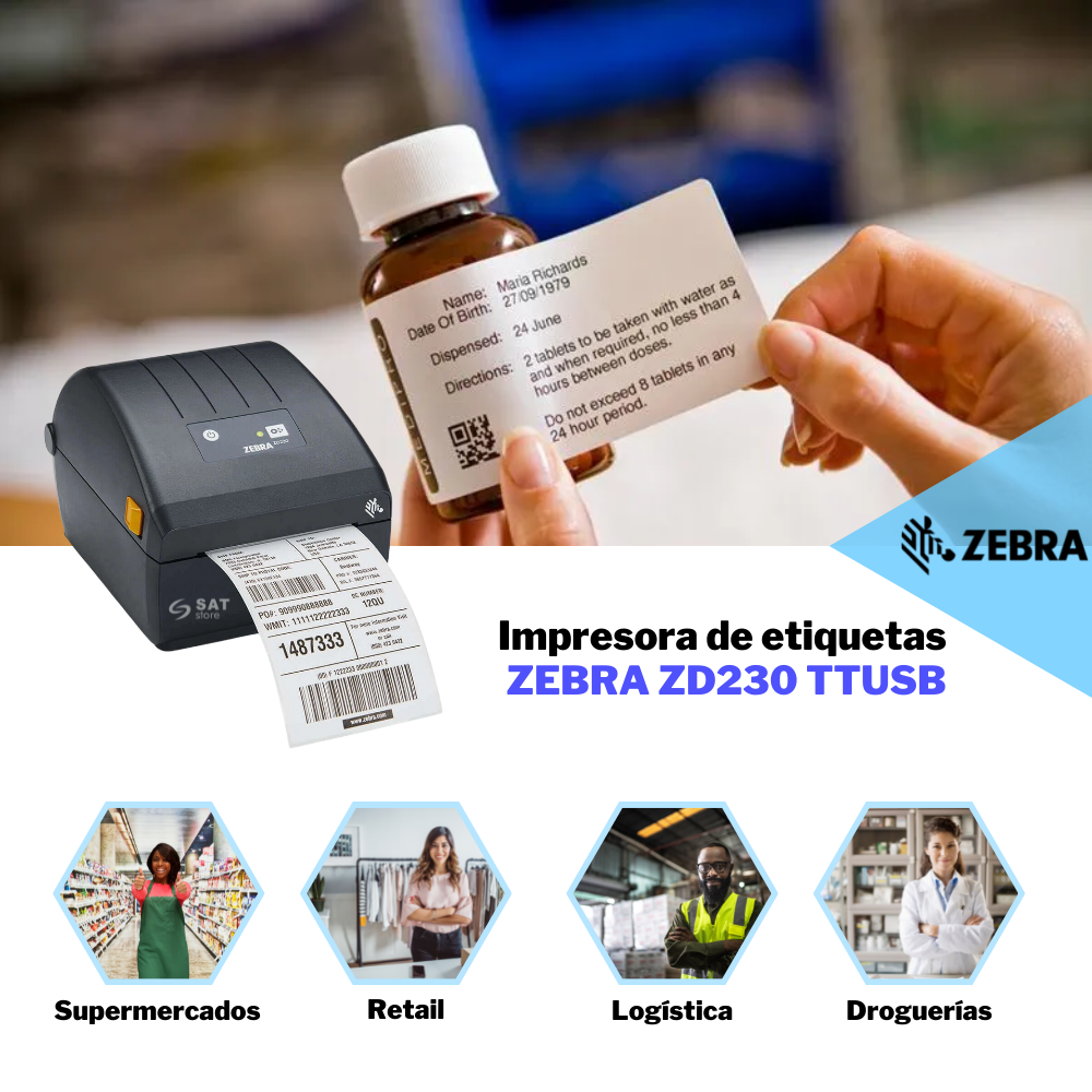 Impresora De Etiquetas Zebra Zd230  Tt usb