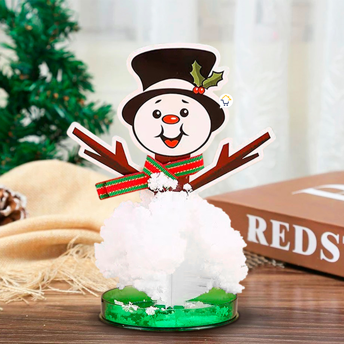 Muñeco De Nieve Mágico Decoración Florece Cristal MM01