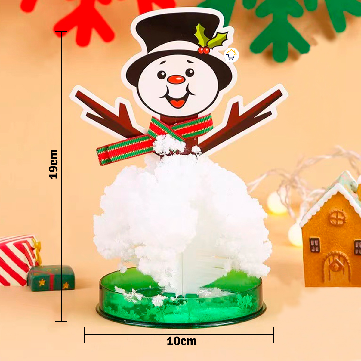 Muñeco De Nieve Mágico Decoración Florece Cristal MM01