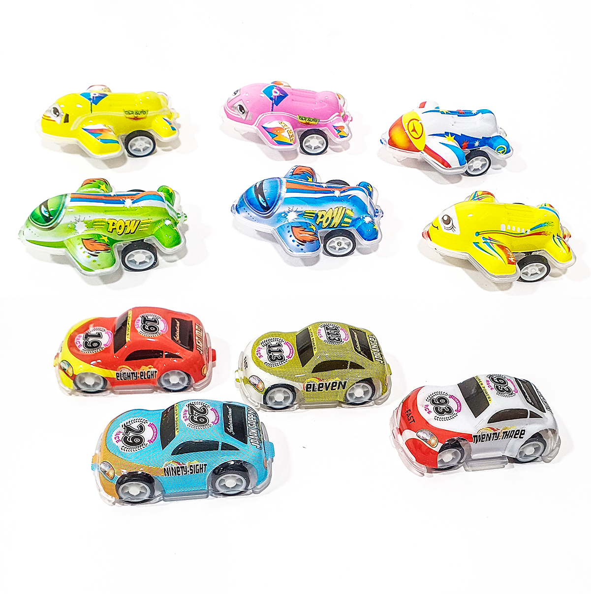 Carros Y Aviones De Impulso Colección Juguete X 12 Pcs