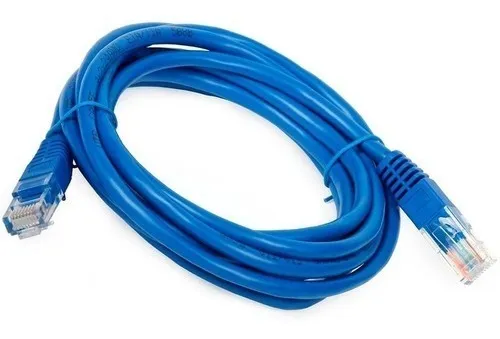 Cable De Red Internet Ethernet Cat 5e - 3 Metros Azul