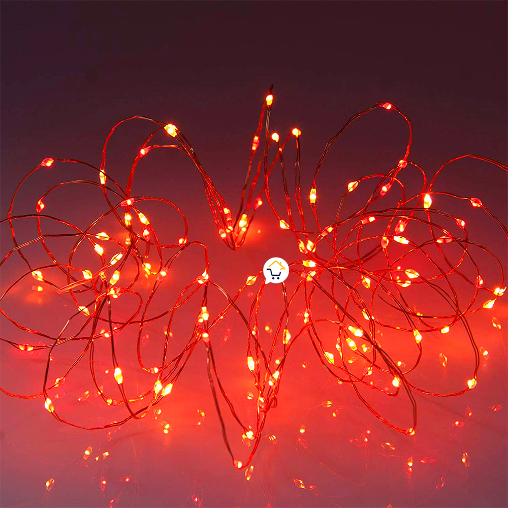 Extensión Micro LED Lineal 10m 100 Luces Navidad Rojo 1545