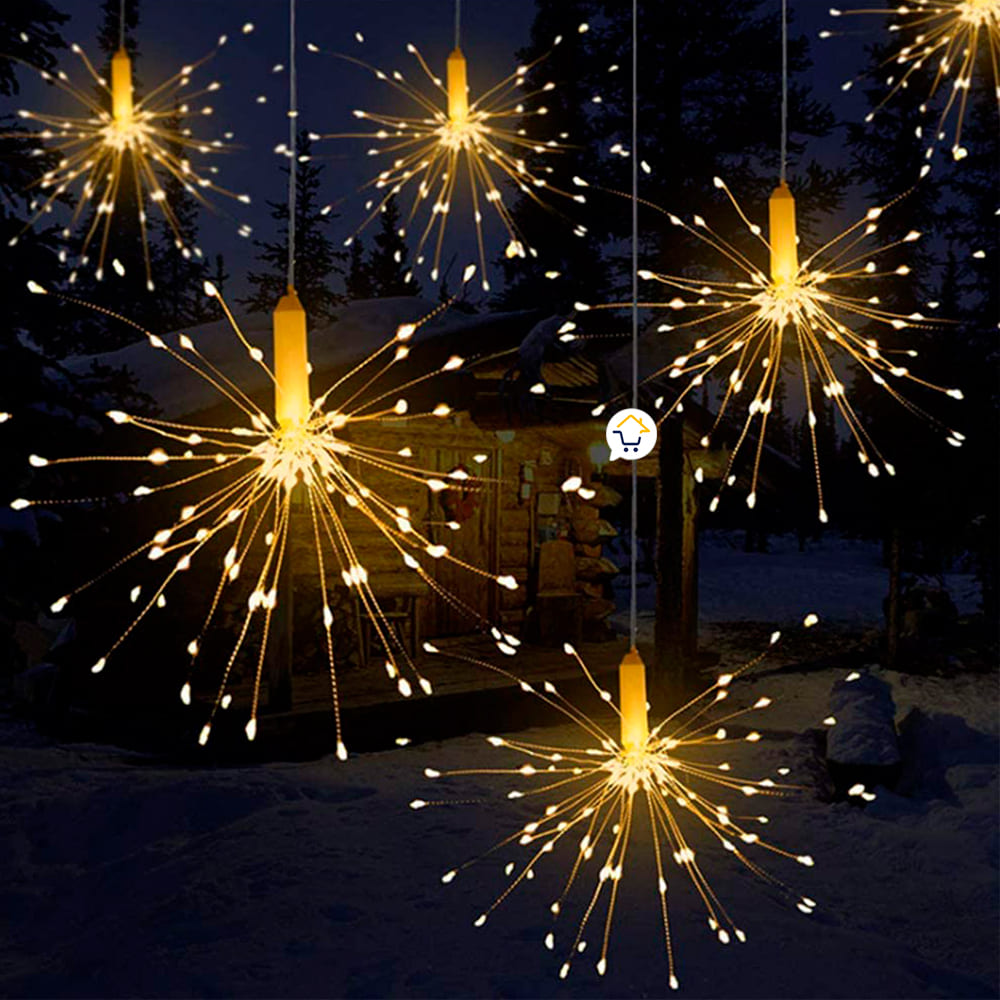 Luces Micro Led Fuegos Artificiales 3 Metros Navidad 1601