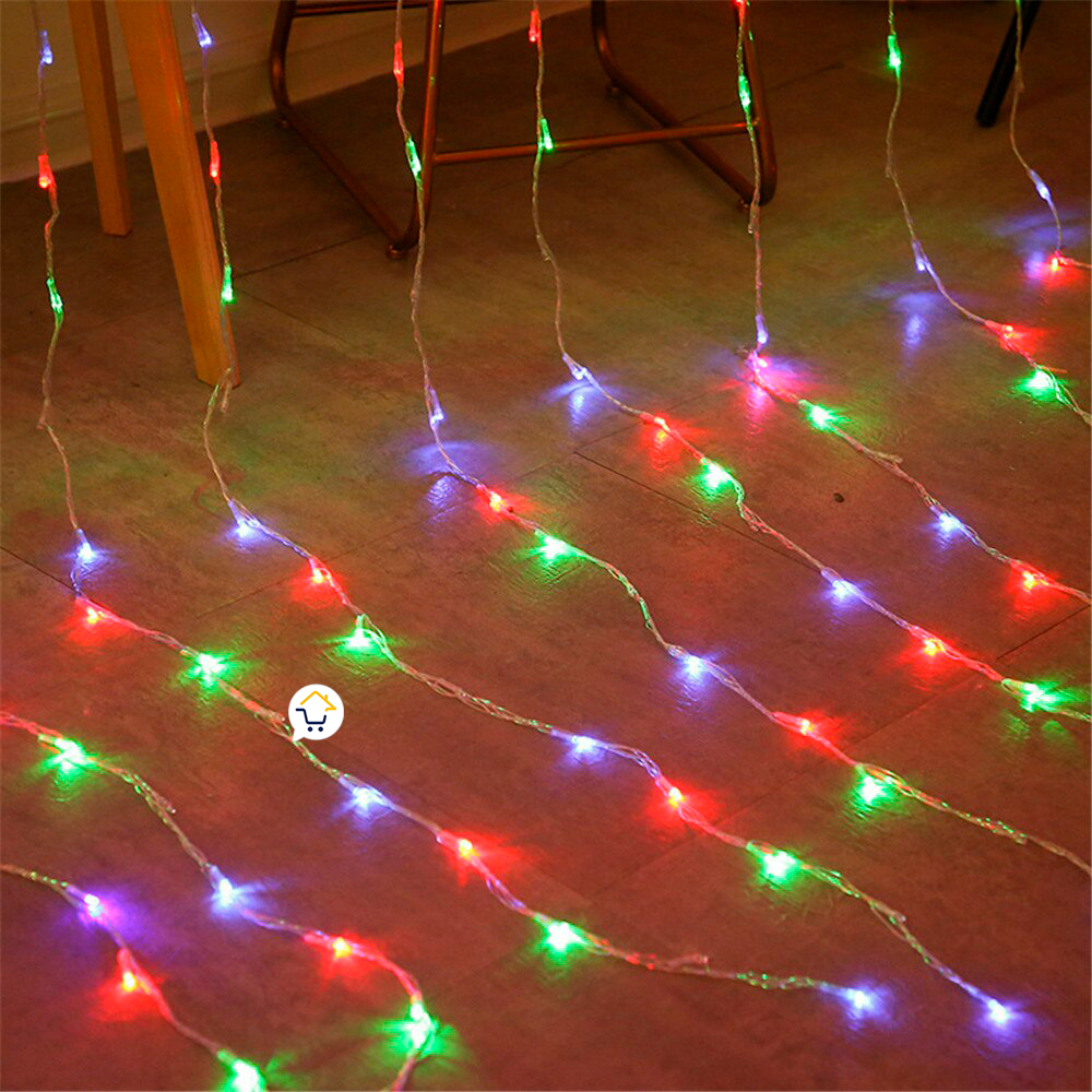 Luz Cascada 4X2 Metros 320 LED Luces Navidad MULTICOLOR 320LEDM3