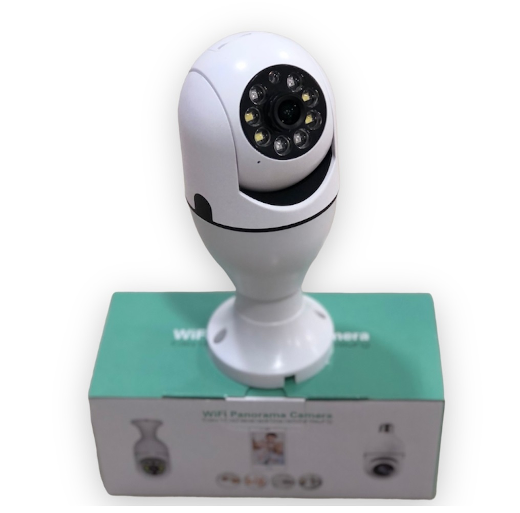 Cámara De Seguridad Wifi Bombillo Robotica Panoramica Ip 360