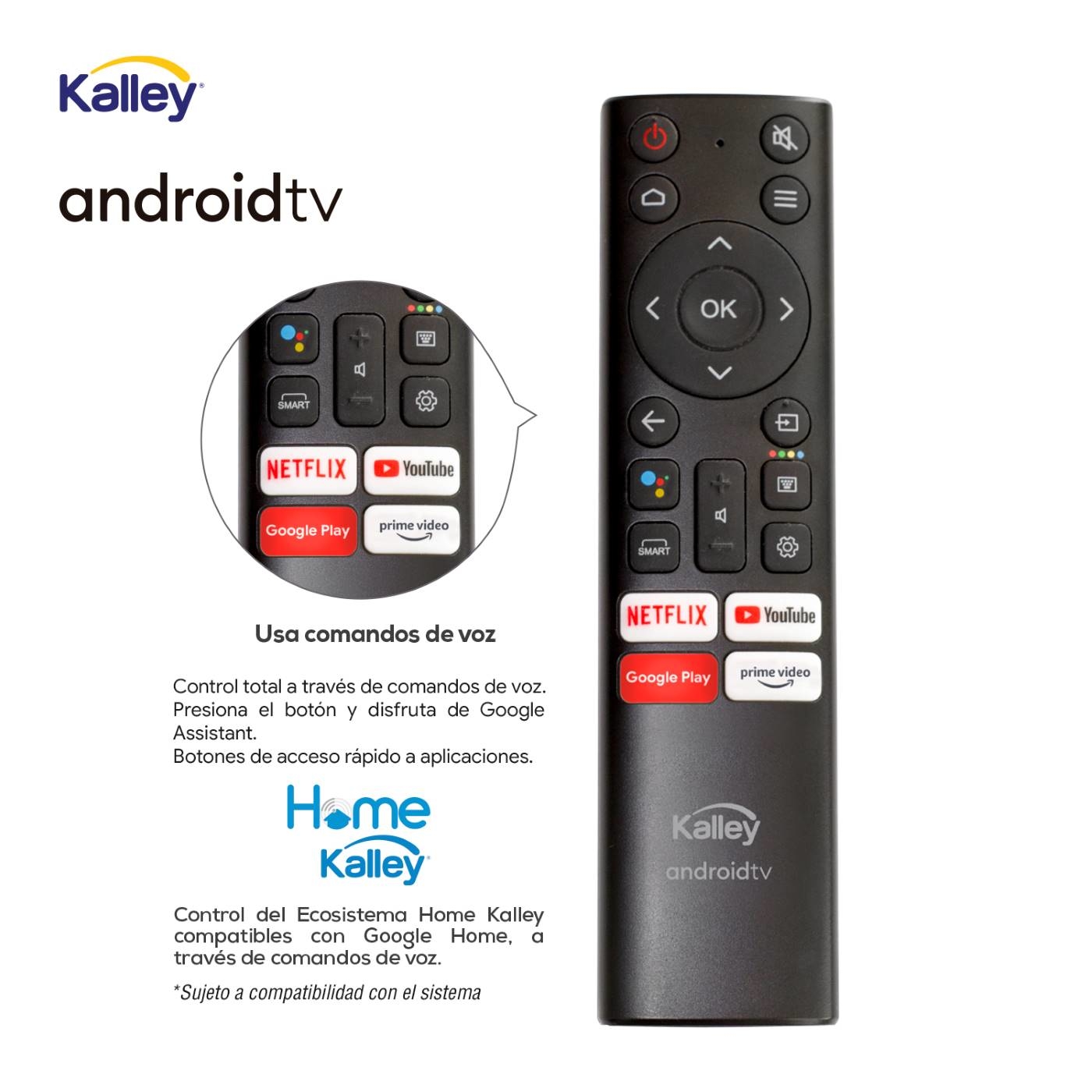Kalley 40 pulgadas Smart tv con comandos de voz