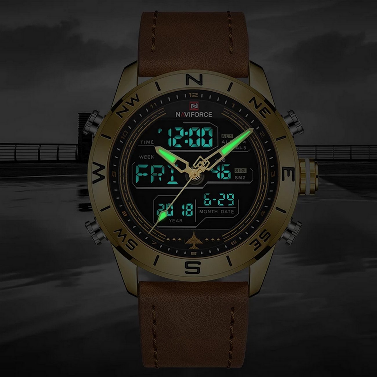 Reloj Naviforce Original Nf 9144 Casual + Estuche