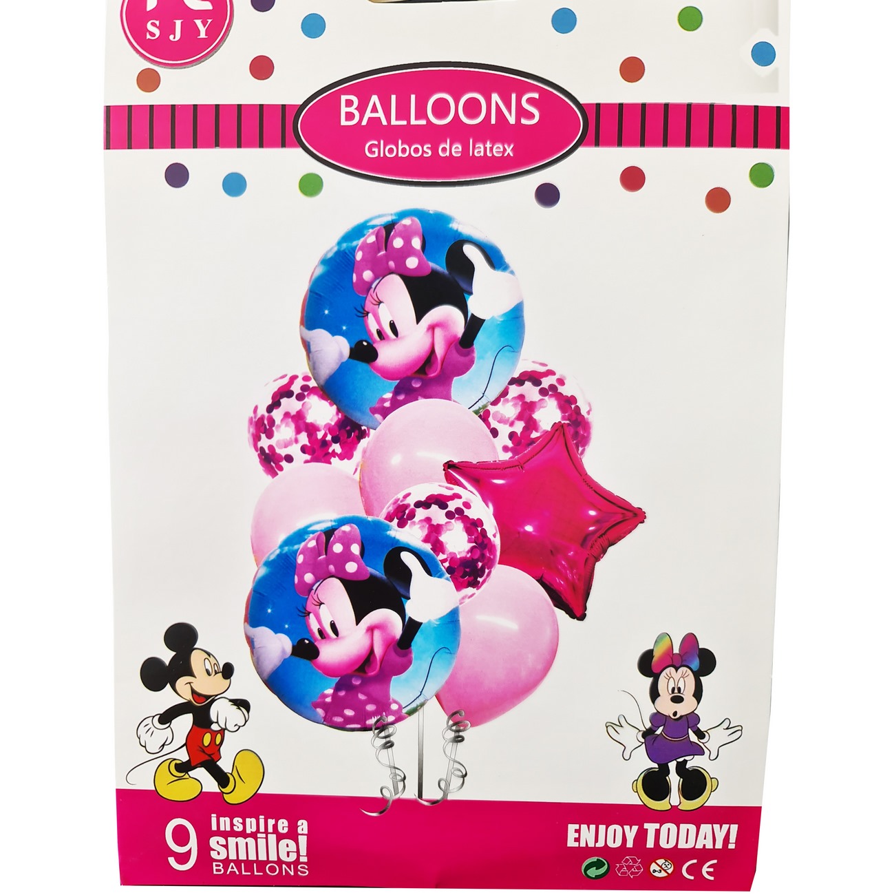 Kit Bouquet Globo Minnie Mouse Feliz Cumpleaños Mickey