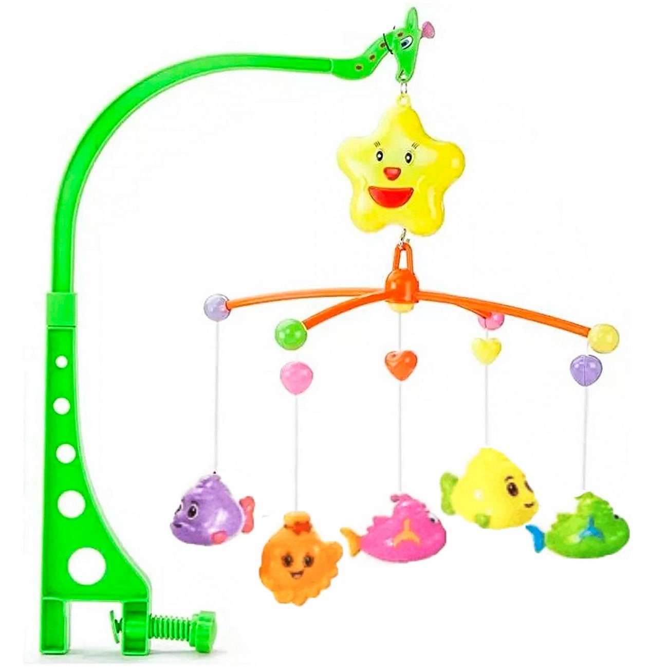 Móvil Musical Cuerda Cuna Bebe Diseño Animales Baby Shower 