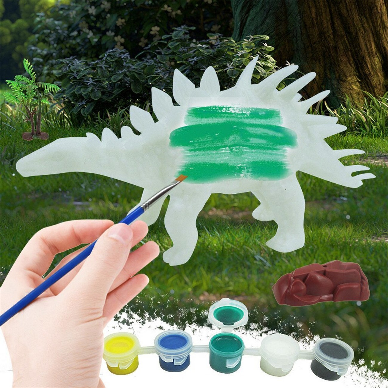 Juguete Dinosaurios Jurassic Pack X 4 Para Pintar Didáctico