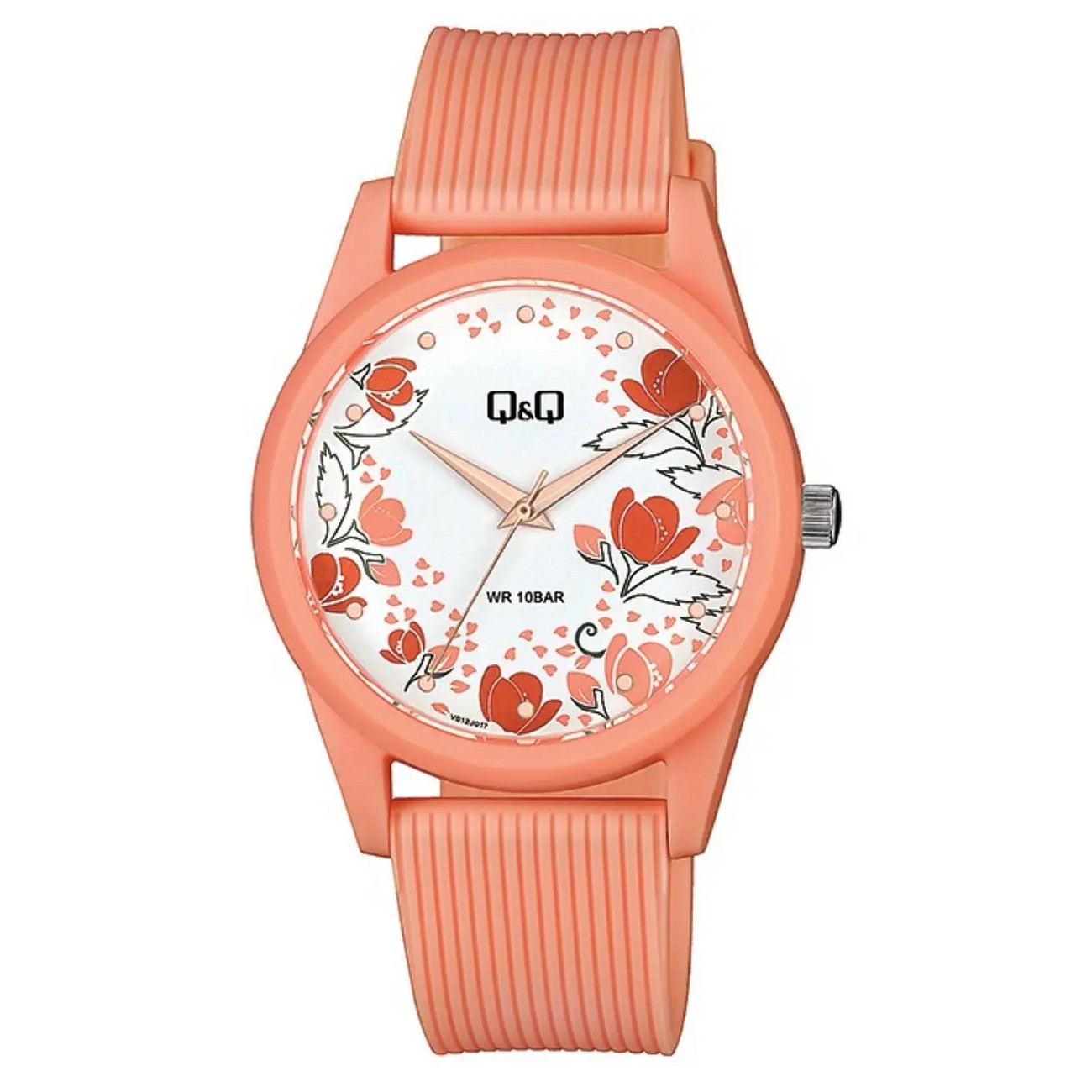 Reloj Q&q Qyq Floral Deportivo Dama Impermeable + Estuche