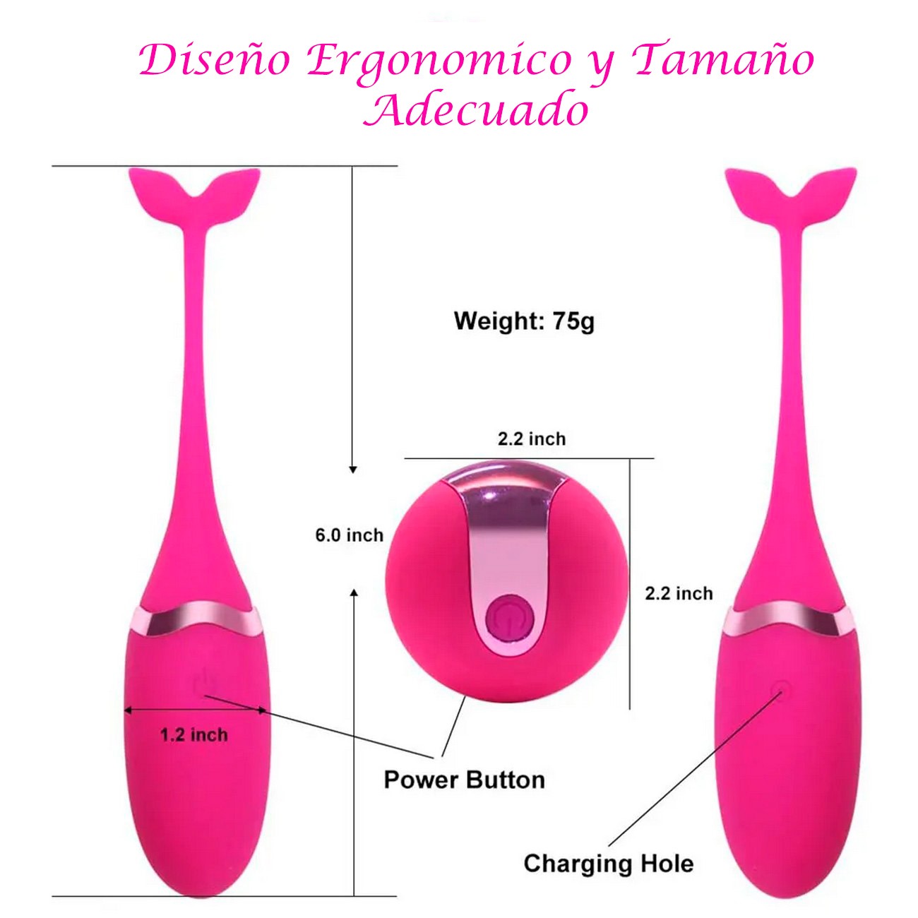 Vibrador Pez Recargable Con Control Juguete Sexy 26495-30