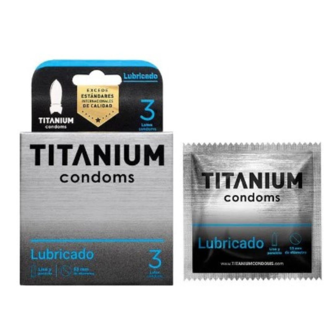 Condones Titanium Lubricado x 3 Unidades