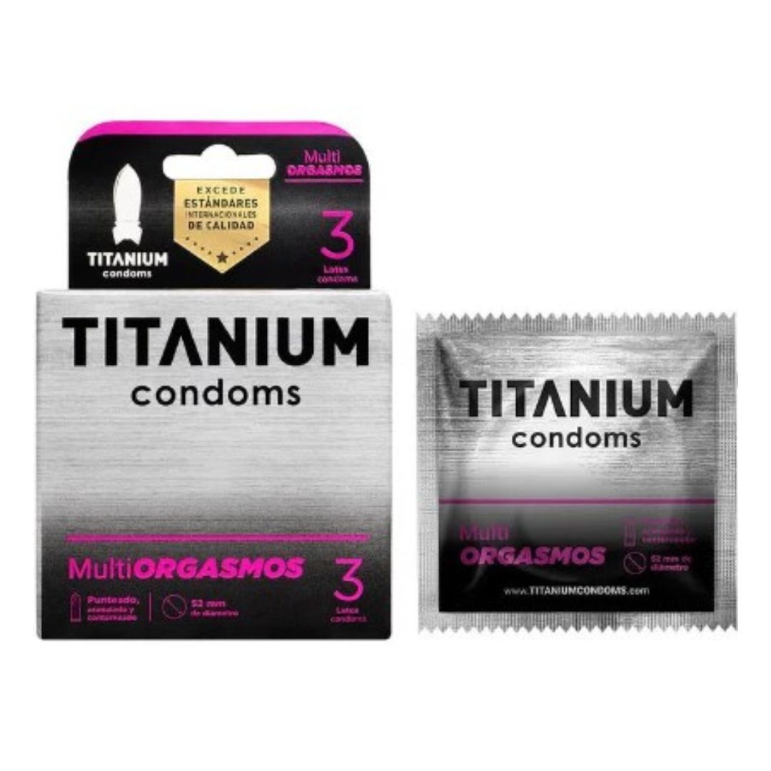 Condones Titanium Multiorgasmos x 3 Unidades