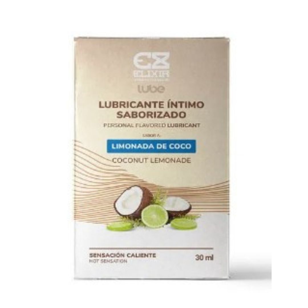 Lubricante Intimo Caliente Saborizado Elixir 30 ml Limonada De Coco