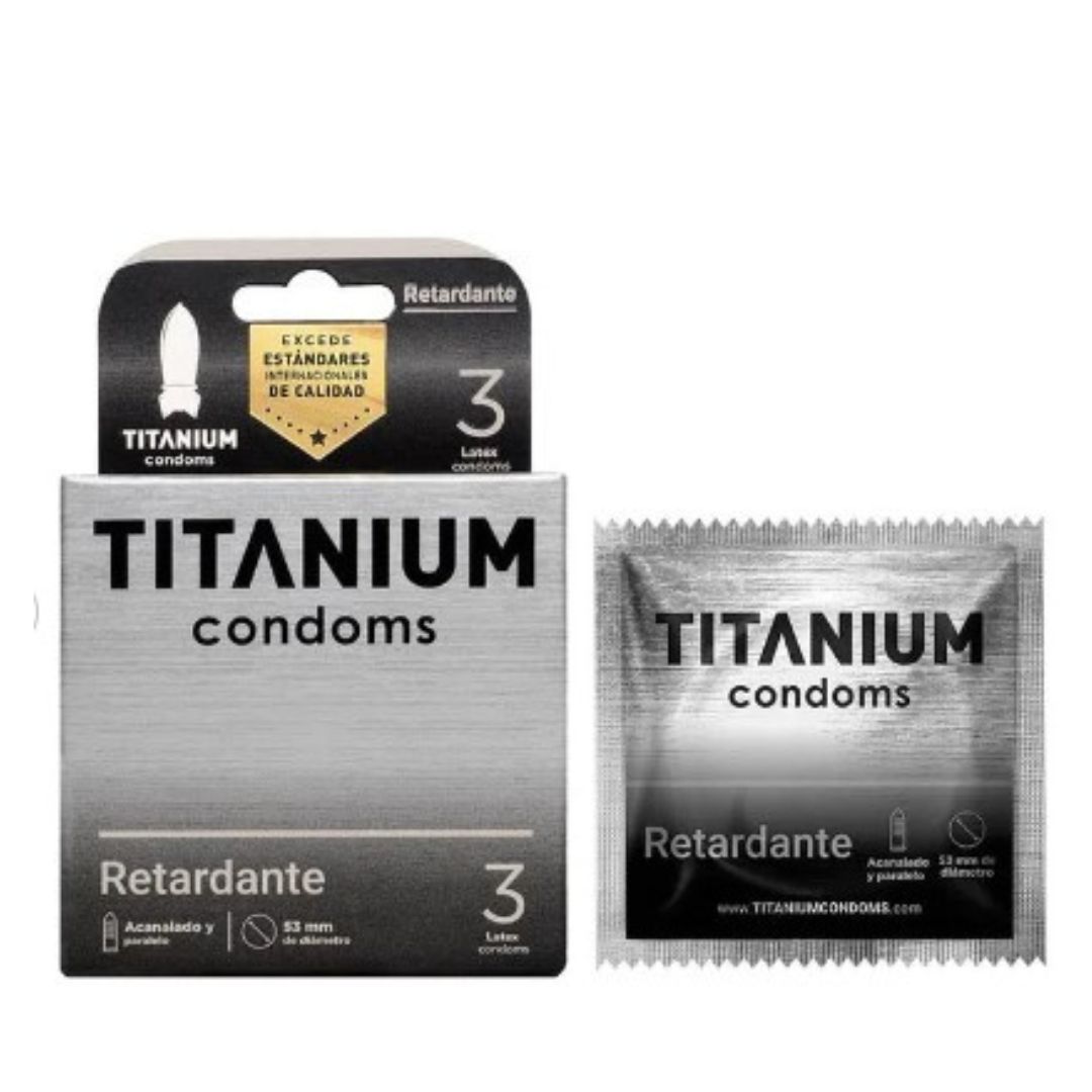 Condones Titanium Retardante x 3 Unidades