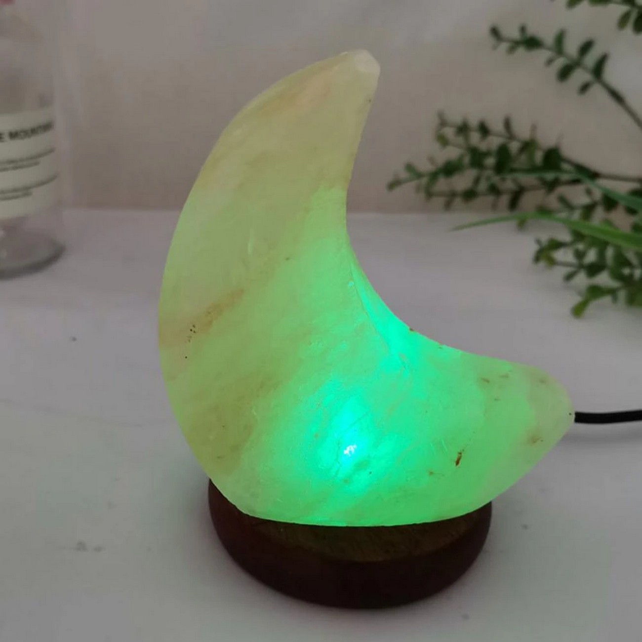 Lampara Sal Himalaya Luna Roca Natural Energetico Luces Usb