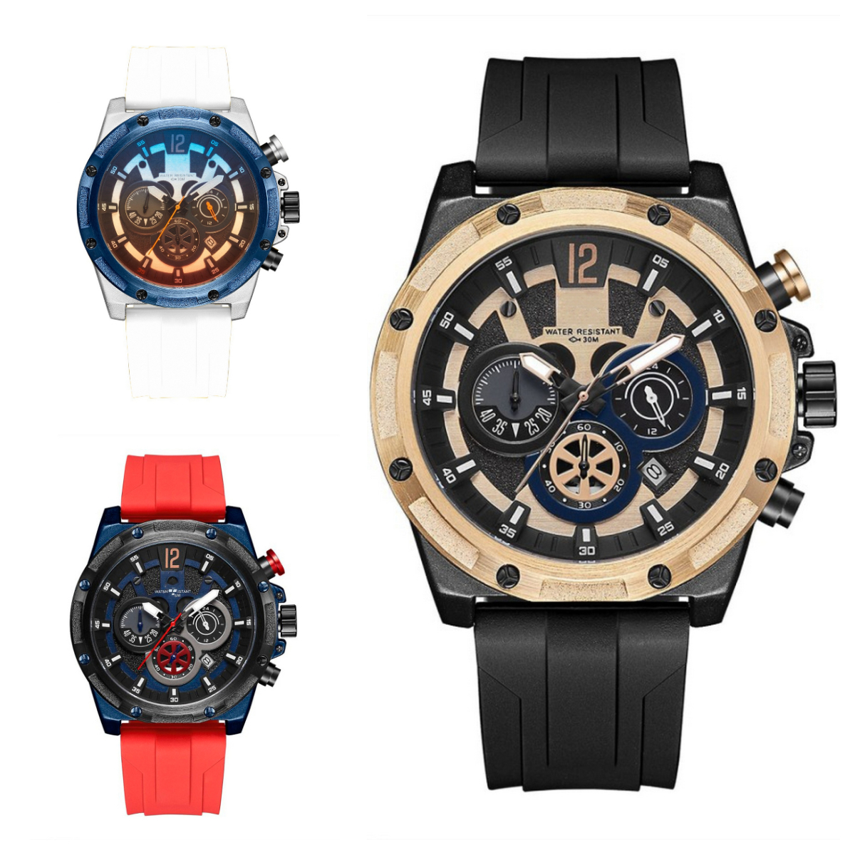 Reloj G-force Original H3907g Crono Calendario + Estuche