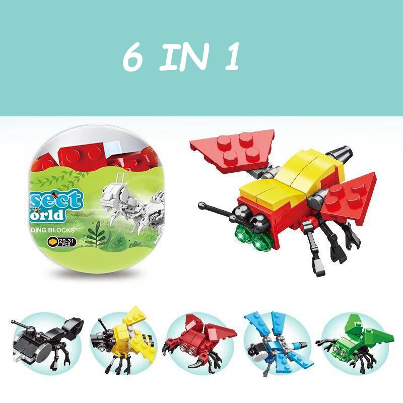 Juguete Armable Insectos Armatodo Construcción Niños X 6 Und