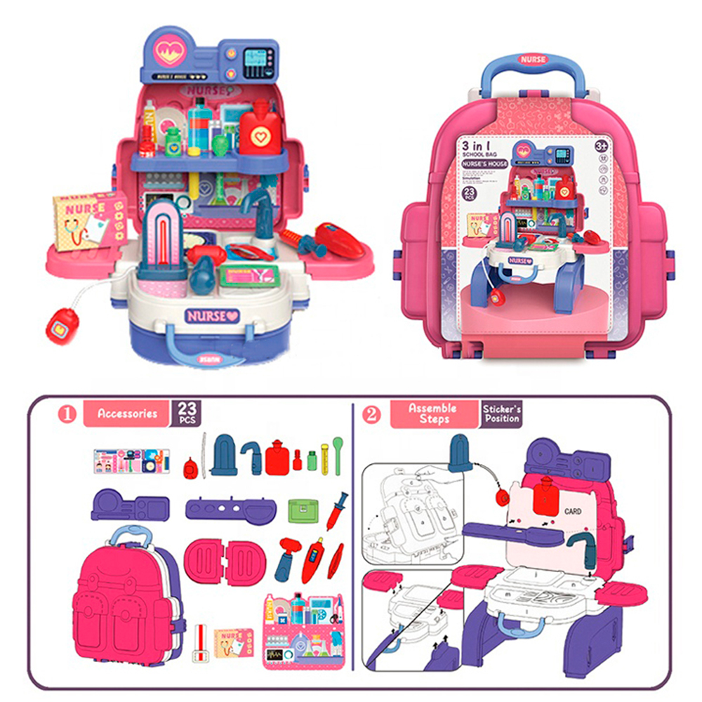 Set Casa De Doctora Maleta Portátil Niña Didáctico Juego