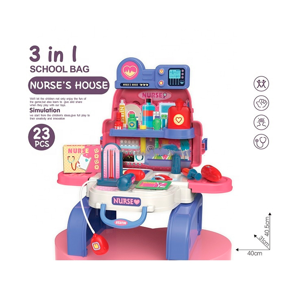 Set Casa De Doctora Maleta Portátil Niña Didáctico Juego